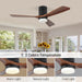 60 in. Farmhouse Wood Ceiling Fan with Remote, Bedroom Ceiling Fans with Lights, 3 Reversible Quiet Ceiling Fans for Patios Bedroom Living Room-12-ErisView