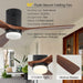 60 in. Farmhouse Wood Ceiling Fan with Remote, Bedroom Ceiling Fans with Lights, 3 Reversible Quiet Ceiling Fans for Patios Bedroom Living Room-14-ErisView