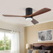 60 in. Farmhouse Wood Ceiling Fan with Remote, Bedroom Ceiling Fans with Lights, 3 Reversible Quiet Ceiling Fans for Patios Bedroom Living Room-16-ErisView