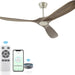60 in. Farmhouse Wood Ceiling Fan with Remote, Bedroom Ceiling Fans with Lights, 3 Reversible Quiet Ceiling Fans for Patios Bedroom Living Room-18-ErisView