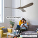 60 in. Farmhouse Wood Ceiling Fan with Remote, Bedroom Ceiling Fans with Lights, 3 Reversible Quiet Ceiling Fans for Patios Bedroom Living Room-20-ErisView