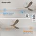 60 in. Farmhouse Wood Ceiling Fan with Remote, Bedroom Ceiling Fans with Lights, 3 Reversible Quiet Ceiling Fans for Patios Bedroom Living Room-24-ErisView