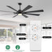 60 in. Gold and Black Ceiling Fan with Lights and Remote, Wood Reversible DC Ceiling Fan, Indoor Modern Ceiling Fan for Kitchen Bedroom Living Room -11-ErisView