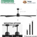 60 in. Gold and Black Ceiling Fan with Lights and Remote, Wood Reversible DC Ceiling Fan, Indoor Modern Ceiling Fan for Kitchen Bedroom Living Room -13-ErisView