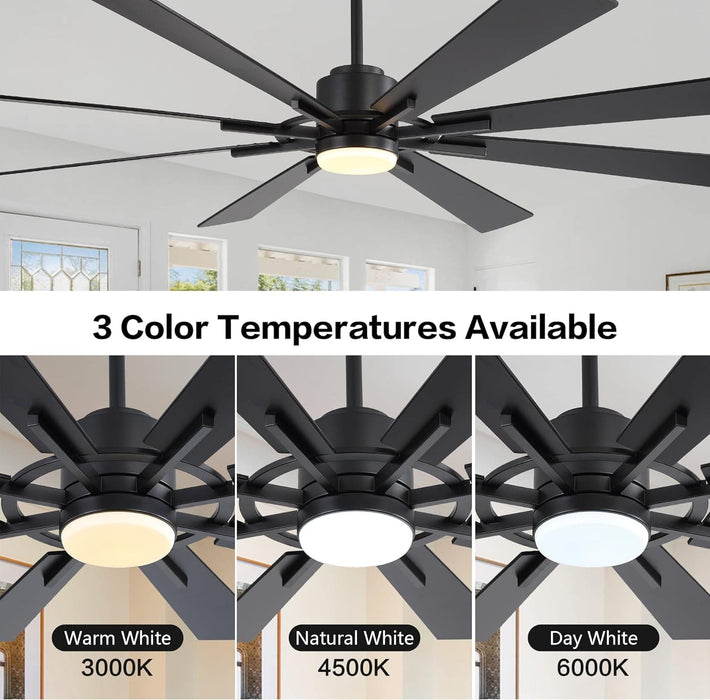 60 in. Gold and Black Ceiling Fan with Lights and Remote, Wood Reversible DC Ceiling Fan, Indoor Modern Ceiling Fan for Kitchen Bedroom Living Room -14-ErisView