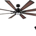 60 in. Gold and Black Ceiling Fan with Lights and Remote, Wood Reversible DC Ceiling Fan, Indoor Modern Ceiling Fan for Kitchen Bedroom Living Room -17-ErisView