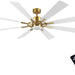 60 in. Gold and Black Ceiling Fan with Lights and Remote, Wood Reversible DC Ceiling Fan, Indoor Modern Ceiling Fan for Kitchen Bedroom Living Room -26-ErisView