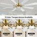 60 in. Gold and Black Ceiling Fan with Lights and Remote, Wood Reversible DC Ceiling Fan, Indoor Modern Ceiling Fan for Kitchen Bedroom Living Room -31-ErisView