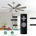 60 in. Gold and Black Ceiling Fan with Lights and Remote, Wood Reversible DC Ceiling Fan, Indoor Modern Ceiling Fan for Kitchen Bedroom Living Room -37-ErisView