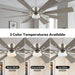 60 in. Gold and Black Ceiling Fan with Lights and Remote, Wood Reversible DC Ceiling Fan, Indoor Modern Ceiling Fan for Kitchen Bedroom Living Room -39-ErisView