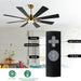 60 in. Gold and Black Ceiling Fan with Lights and Remote, Wood Reversible DC Ceiling Fan, Indoor Modern Ceiling Fan for Kitchen Bedroom Living Room -3-ErisView