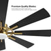 60 in. Gold and Black Ceiling Fan with Lights and Remote, Wood Reversible DC Ceiling Fan, Indoor Modern Ceiling Fan for Kitchen Bedroom Living Room -6-ErisView