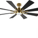 60 in. Gold and Black Ceiling Fan with Lights and Remote, Wood Reversible DC Ceiling Fan, Indoor Modern Ceiling Fan for Kitchen Bedroom Living Room -1-ErisView