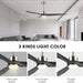 60 in. Gray Ceiling Fans without Lights, Wood Reversible Quiet Ceiling Fans NO Light with Remote, Brushed Nickel Ceiling Fan-12-ErisView