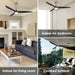 60 in. Gray Ceiling Fans without Lights, Wood Reversible Quiet Ceiling Fans NO Light with Remote, Brushed Nickel Ceiling Fan-15-ErisView
