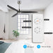 60 in. Gray Ceiling Fans without Lights, Wood Reversible Quiet Ceiling Fans NO Light with Remote, Brushed Nickel Ceiling Fan-2-ErisView