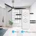 60 in. Gray Ceiling Fans without Lights, Wood Reversible Quiet Ceiling Fans NO Light with Remote, Brushed Nickel Ceiling Fan-9-ErisView