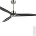 60 in. Gray Ceiling Fans without Lights, Wood Reversible Quiet Ceiling Fans NO Light with Remote, Brushed Nickel Ceiling Fan-1-ErisView