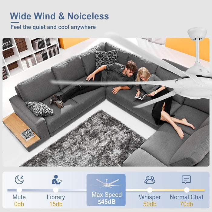 60 in. Grey Large Farmhouse Ceiling Fan with Remote and APP Control, Outdoor Reversible DC Ceiling Fan for Indoor Outdoor Use-13-ErisView