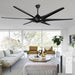 60 in. Grey Large Farmhouse Ceiling Fan with Remote and APP Control, Outdoor Reversible DC Ceiling Fan for Indoor Outdoor Use-32-ErisView