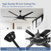 60 in. Grey Large Farmhouse Ceiling Fan with Remote and APP Control, Outdoor Reversible DC Ceiling Fan for Indoor Outdoor Use-34-ErisView