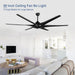 60 in. Grey Large Farmhouse Ceiling Fan with Remote and APP Control, Outdoor Reversible DC Ceiling Fan for Indoor Outdoor Use-38-ErisView