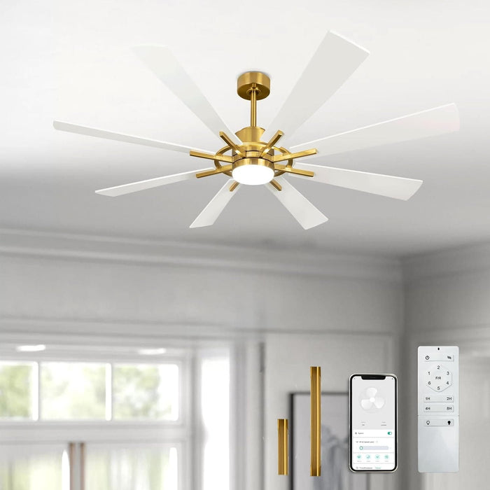 60 in. Grey Large Farmhouse Ceiling Fan with Remote and APP Control, Outdoor Reversible DC Ceiling Fan for Indoor Outdoor Use-39-ErisView