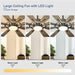 60 in. Grey Large Farmhouse Ceiling Fan with Remote and APP Control, Outdoor Reversible DC Ceiling Fan for Indoor Outdoor Use-3-ErisView