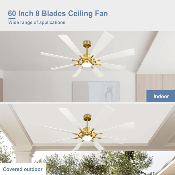 60 in. Grey Large Farmhouse Ceiling Fan with Remote and APP Control, Outdoor Reversible DC Ceiling Fan for Indoor Outdoor Use-43-ErisView