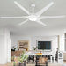 60 in. Grey Large Farmhouse Ceiling Fan with Remote and APP Control, Outdoor Reversible DC Ceiling Fan for Indoor Outdoor Use-47-ErisView