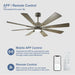 60 in. Grey Large Farmhouse Ceiling Fan with Remote and APP Control, Outdoor Reversible DC Ceiling Fan for Indoor Outdoor Use-4-ErisView