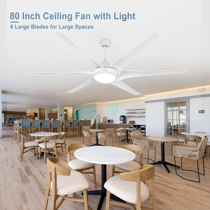 60 in. Grey Large Farmhouse Ceiling Fan with Remote and APP Control, Outdoor Reversible DC Ceiling Fan for Indoor Outdoor Use-52-ErisView