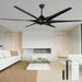 60 in. Grey Large Farmhouse Ceiling Fan with Remote and APP Control, Outdoor Reversible DC Ceiling Fan for Indoor Outdoor Use-54-ErisView
