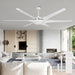 60 in. Grey Large Farmhouse Ceiling Fan with Remote and APP Control, Outdoor Reversible DC Ceiling Fan for Indoor Outdoor Use-9-ErisView