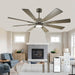60 in. Grey Large Farmhouse Ceiling Fan with Remote and APP Control, Outdoor Reversible DC Ceiling Fan for Indoor Outdoor Use-1-ErisView
