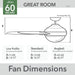 60 in. Huge Ceiling Fan, Metal Blade Ceiling Fan, Ceiling Hugger Ceiling Fans-7-ErisView