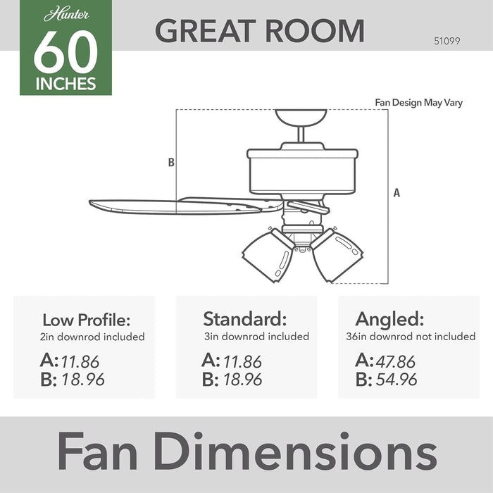 60 in. Huge Ceiling Fan, Noble Bronze Ceiling Fan, Hugger Ceiling Fans-6-ErisView