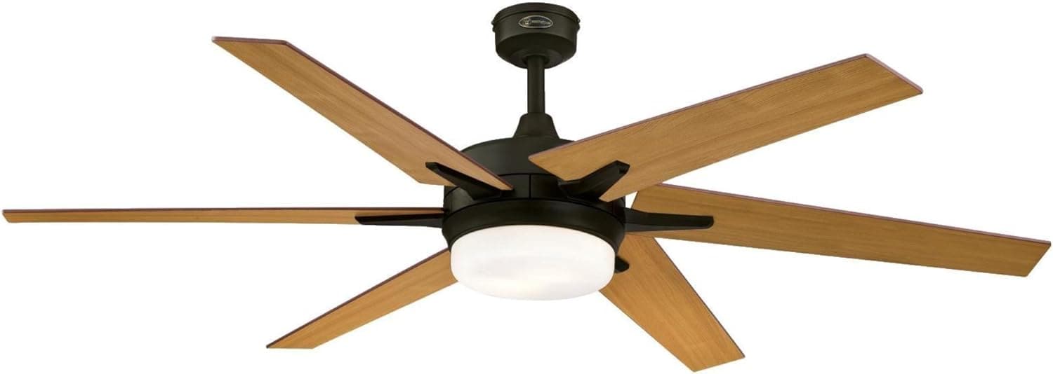 60 in. Indoor Black Bronze Ceiling Fan with Dimmable LED Light Kit and Opal Frosted Glass-2-ErisView