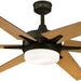 60 in. Indoor Black Bronze Ceiling Fan with Dimmable LED Light Kit and Opal Frosted Glass-2-ErisView