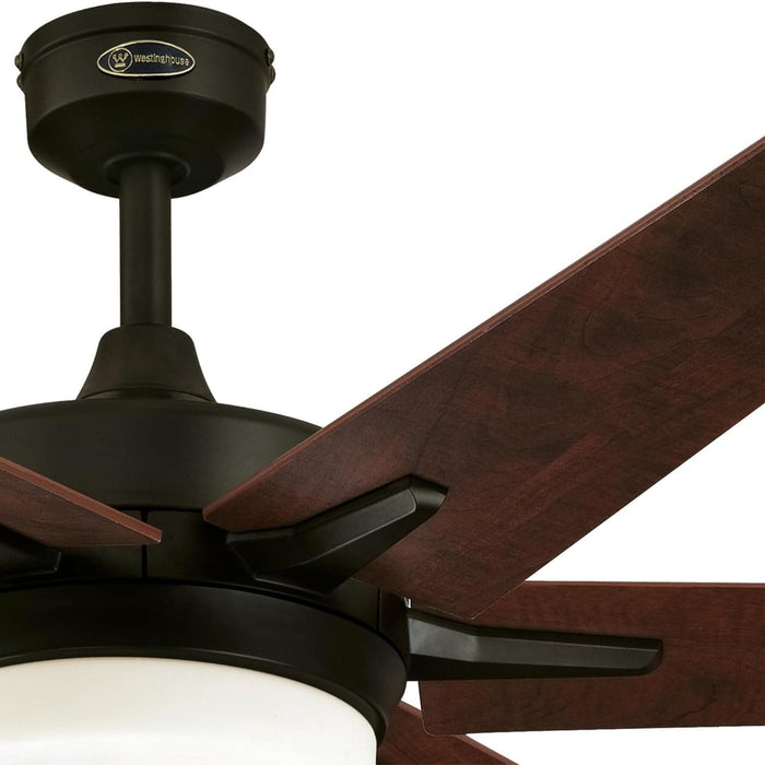 60 in. Indoor Black Bronze Ceiling Fan with Dimmable LED Light Kit and Opal Frosted Glass-4-ErisView