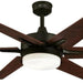 60 in. Indoor Black Bronze Ceiling Fan with Dimmable LED Light Kit and Opal Frosted Glass-1-ErisView