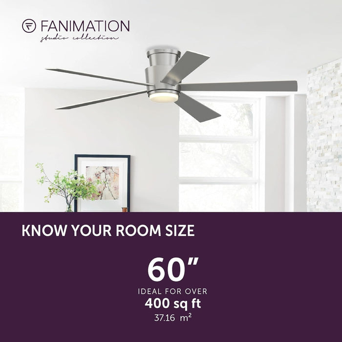 60 in. Indoor Ceiling Fan with LED Light Kit, Brushed Nickel Ceiling Fan, Black Gray Reversible Ceiling Fan-11-ErisView