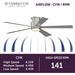 60 in. Indoor Ceiling Fan with LED Light Kit, Brushed Nickel Ceiling Fan, Black Gray Reversible Ceiling Fan-12-ErisView