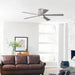 60 in. Indoor Ceiling Fan with LED Light Kit, Brushed Nickel Ceiling Fan, Black Gray Reversible Ceiling Fan-13-ErisView