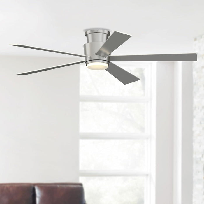 60 in. Indoor Ceiling Fan with LED Light Kit, Brushed Nickel Ceiling Fan, Black Gray Reversible Ceiling Fan-5-ErisView