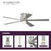 60 in. Indoor Ceiling Fan with LED Light Kit, Brushed Nickel Ceiling Fan, Black Gray Reversible Ceiling Fan-6-ErisView