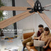 60 in. Indoor Outdoor Ceiling Fan with Light and Remote, Black Modern Ceiling Fan for Bedroom Living Room, Reversible Quiet Ceiling Fans-4-ErisView