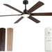 60 in. Indoor Outdoor Ceiling Fan with Light and Remote, Black Modern Ceiling Fan for Bedroom Living Room, Reversible Quiet Ceiling Fans-1-ErisView