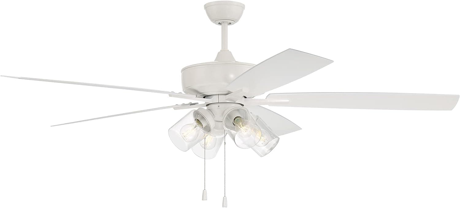 60 in. Indoor Outdoor Wet Rated Ceiling Fan with LED Light and Pull Chain, 5 Blade Ceiling Fan-2-ErisView