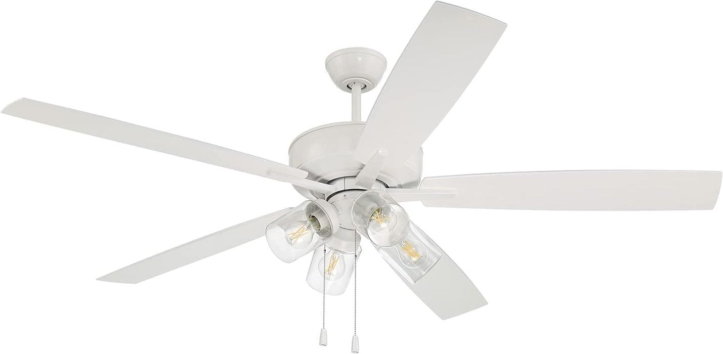 60 in. Indoor Outdoor Wet Rated Ceiling Fan with LED Light and Pull Chain, 5 Blade Ceiling Fan-6-ErisView